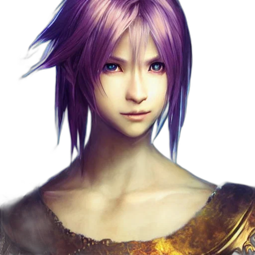 face, fantasy art, photorealistic, concept art, 3d render, golden, dark, pastel transparent PNG cut-out