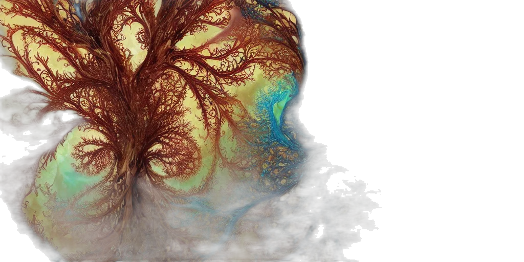 hair, tree, crown, creature, photorealistic, concept art, fantasy art, 3d render transparent PNG cut-out