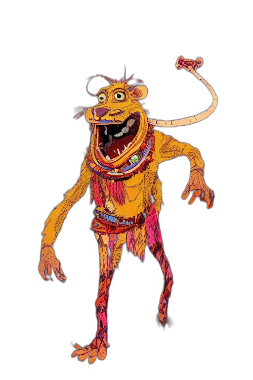 creature, mask, animal, dragon, concept art, fantasy art, 3d render, comic book art transparent PNG cut-out