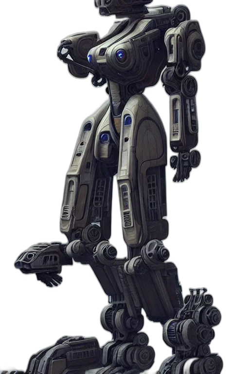 robot, staff, weapon, creature transparent PNG cut-out