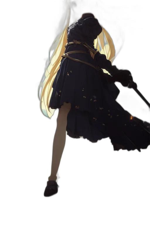 dress, staff, sword, weapon transparent PNG cut-out