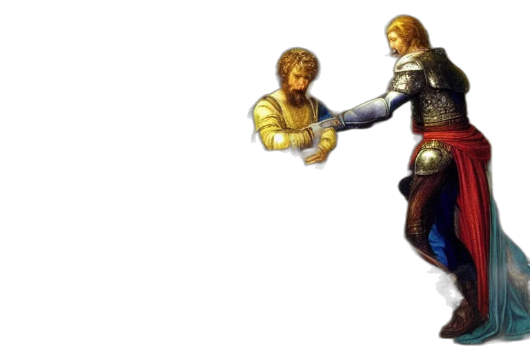 sword, concept art, pixel art, fantasy art, oil, painting, king, arthur transparent PNG cut-out