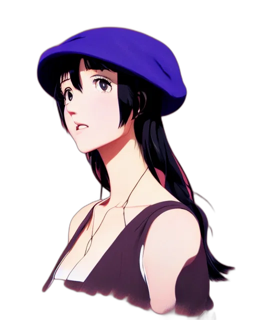 hat, dress, face, staff transparent PNG cut-out