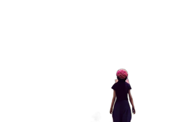 dress, hat, mask, umbrella, 3d render, pixel art, concept art, anime transparent PNG cut-out