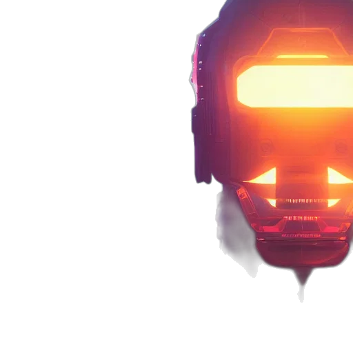 robot, mask, face, weapon, concept art, cyberpunk, 3d render, pixel art transparent PNG cut-out