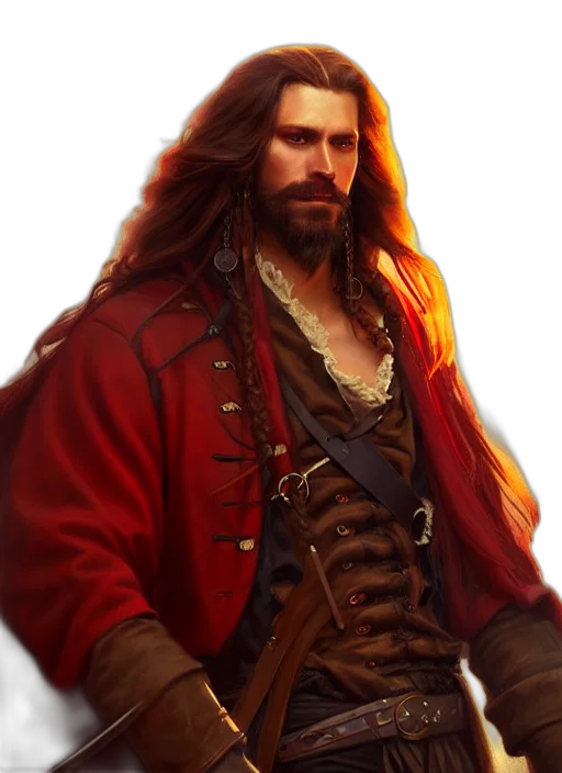 jacket, sword, fantasy art, concept art transparent PNG cut-out