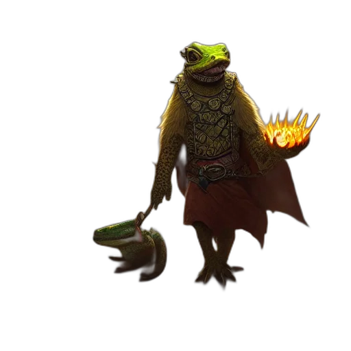 dragon, staff, creature, animal transparent PNG cut-out