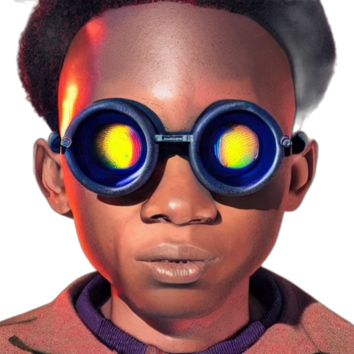 face, robot, mask, creature, 3d render, concept art, cyberpunk, photorealistic transparent PNG cut-out
