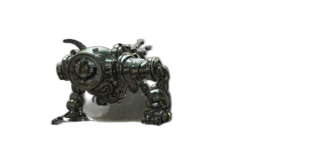 weapon, robot, jewelry, dragon, 3d render, concept art, photorealistic, fantasy art transparent PNG cut-out