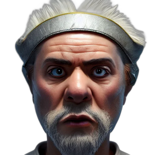face, staff, hat, mask, 3d render, photorealistic, concept art, fantasy art transparent PNG cut-out