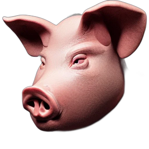face, animal, mask, food, 3d render, photorealistic, concept art, realistic transparent PNG cut-out