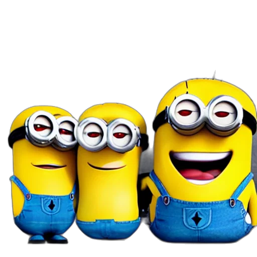 3d render, mcdonald, happy, meal, mascot, minions, gunfight transparent PNG cut-out