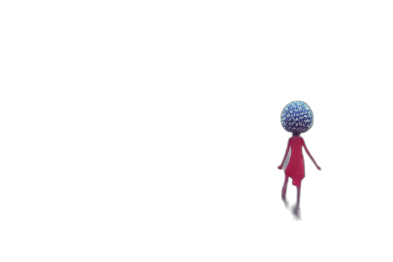umbrella, robot, staff, hair, 3d render, concept art, pixel art, cartoon transparent PNG cut-out