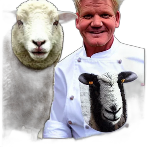 animal, sheep, ram, face, chef, gordon, ramsay transparent PNG cut-out