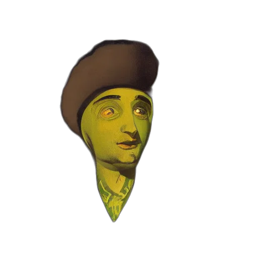 hat, face, staff, creature transparent PNG cut-out