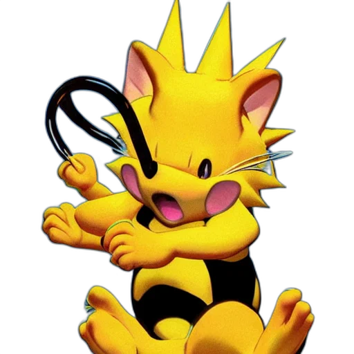 staff, animal, dragon, creature, 3d render, cartoon, concept art, pixel art transparent PNG cut-out