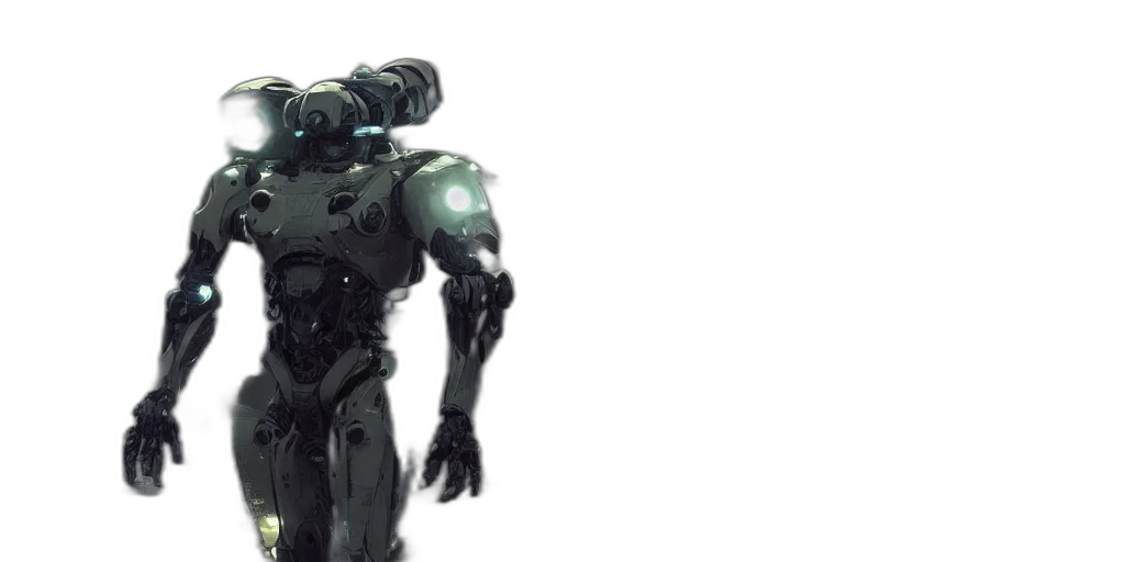 robot, 3d render, concept art, cyberpunk transparent PNG cut-out