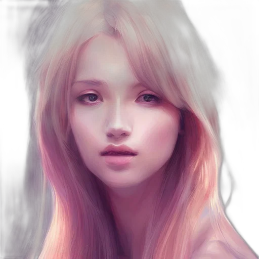 face, hair, robot, photorealistic, fantasy art, oil painting, anime, neon lights transparent PNG cut-out