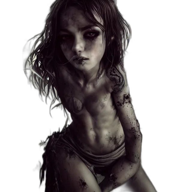 creature, face, fantasy art, photorealistic, concept art, comic book art, dark, full transparent PNG cut-out