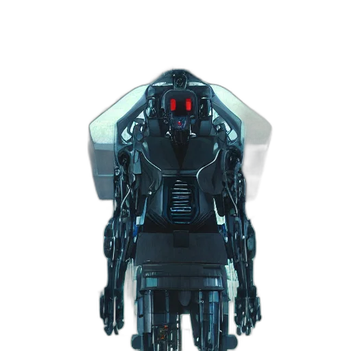robot, creature, weapon, concept art, 3d render, cyberpunk, pixel art, concept transparent PNG cut-out