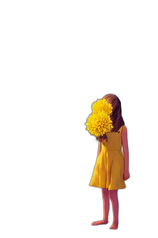dress, flower, umbrella, hair, pixel art, photorealistic, 3d render, concept art transparent PNG cut-out