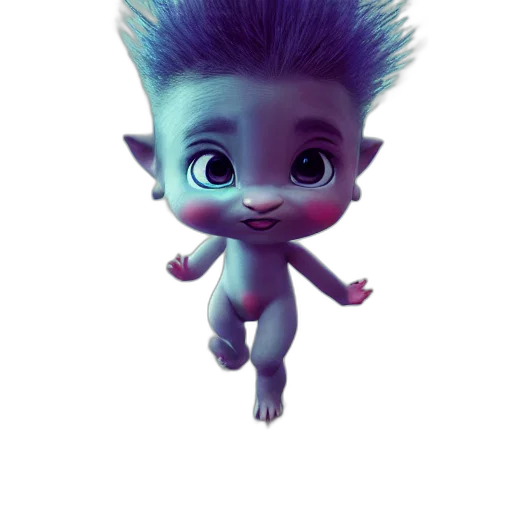 creature, animal, staff, hair, 3d render, concept art, fantasy art, cartoon transparent PNG cut-out