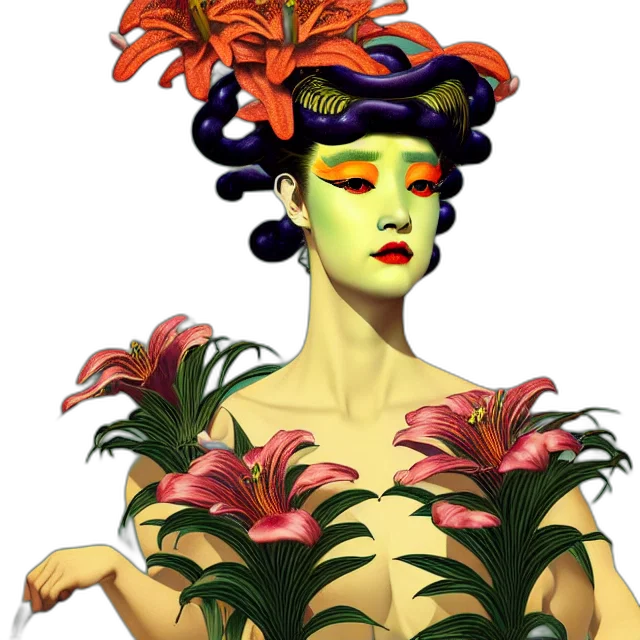 crown, flower, hat, mask, concept art, photorealistic, vaporwave, fantasy art transparent PNG cut-out