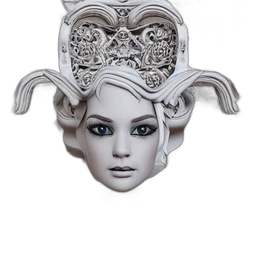 crown, jewelry, mask, face, 3d render, fantasy art, photorealistic, concept art transparent PNG cut-out