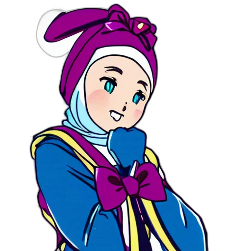 staff, jacket, face, crown, cartoon, anime, pixel art, concept art transparent PNG cut-out