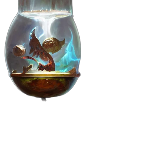 bottle, dragon, creature, weapon, concept art, fantasy art, pixel art, 3d render transparent PNG cut-out