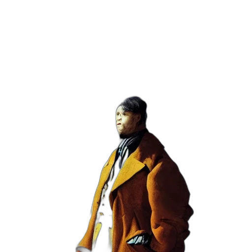 jacket, staff, concept art, photorealistic transparent PNG cut-out