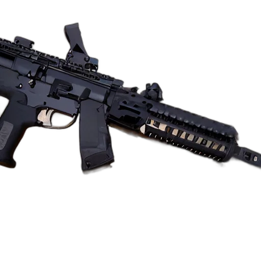 weapon, 3d render, assault, rifle, made, dewalt transparent PNG cut-out