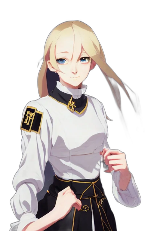 staff, jacket, sword, dress, anime, pixel art, concept art, fantasy art transparent PNG cut-out