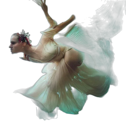dress, photorealistic, concept art, fantasy art, 3d render, underwater, fashion, photography transparent PNG cut-out