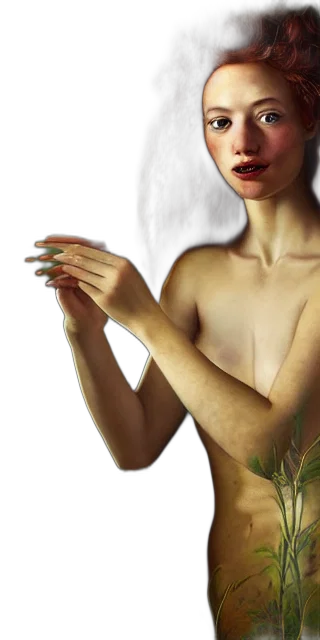 dress, jewelry, creature, face transparent PNG cut-out