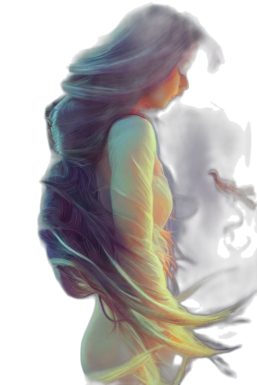 face, dress, mask, hair transparent PNG cut-out