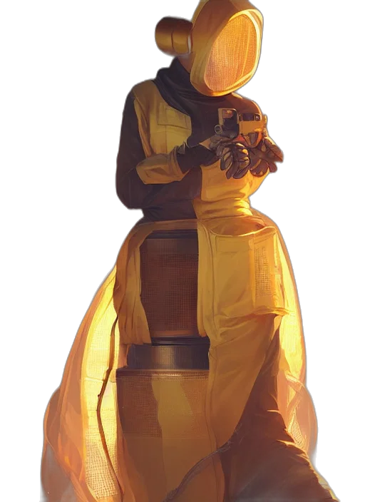 dress, staff, robot, jacket transparent PNG cut-out