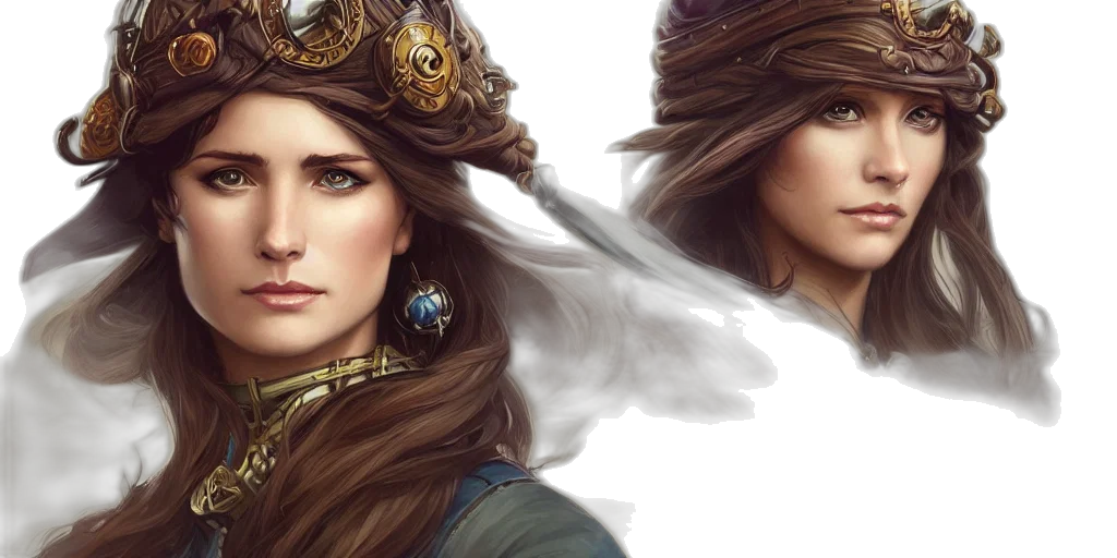 fantasy art, photorealistic, concept art, oil painting, earth tones, golden, headshot, single transparent PNG cut-out
