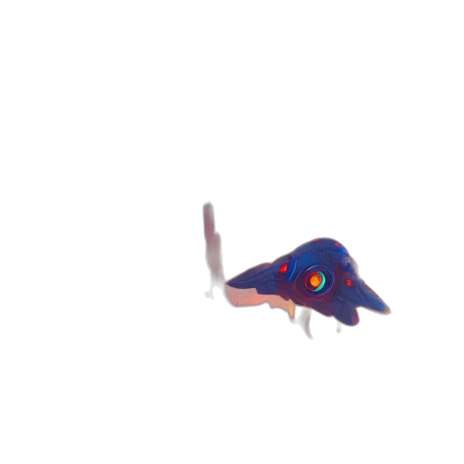 creature, dragon, animal, hat, 3d render, pixel art, concept art, vaporwave transparent PNG cut-out
