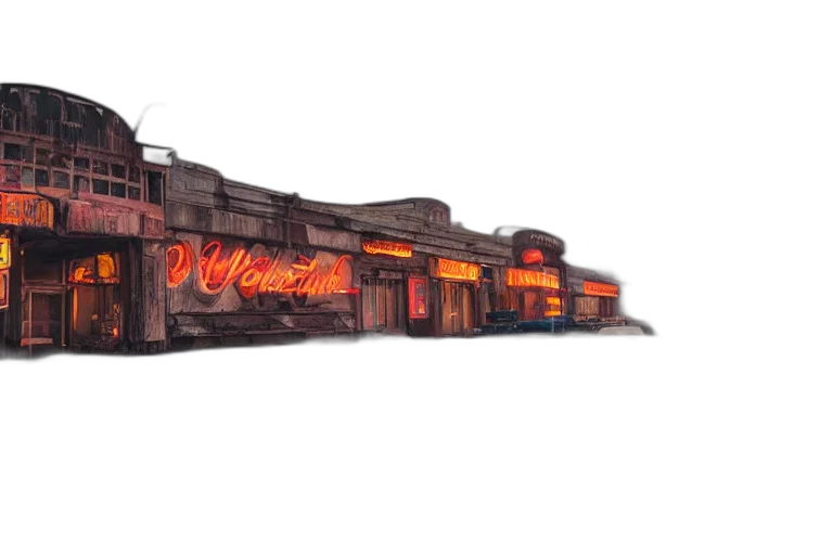 building, weapon, food, concept art, watercolor, 3d render, photorealistic, neon lights transparent PNG cut-out
