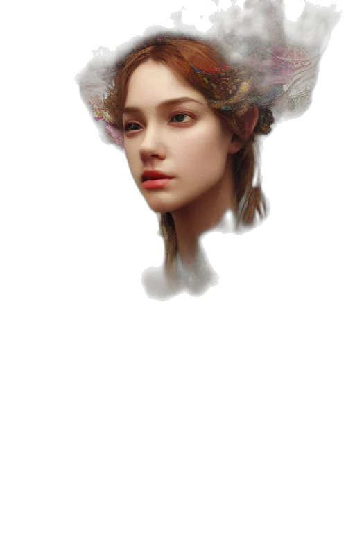 crown, hat, face, hair, photorealistic, concept art, fantasy art, oil painting transparent PNG cut-out