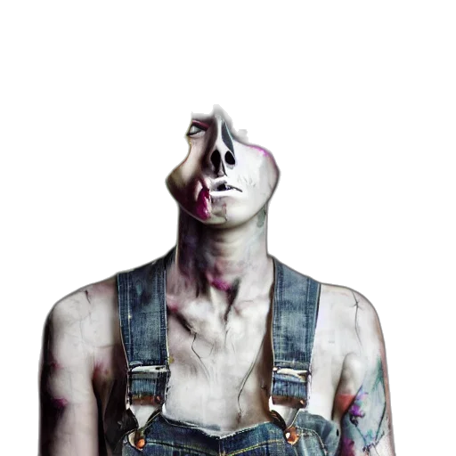 mask, face, creature, animal, cyberpunk, photorealistic, concept art, 3d render transparent PNG cut-out