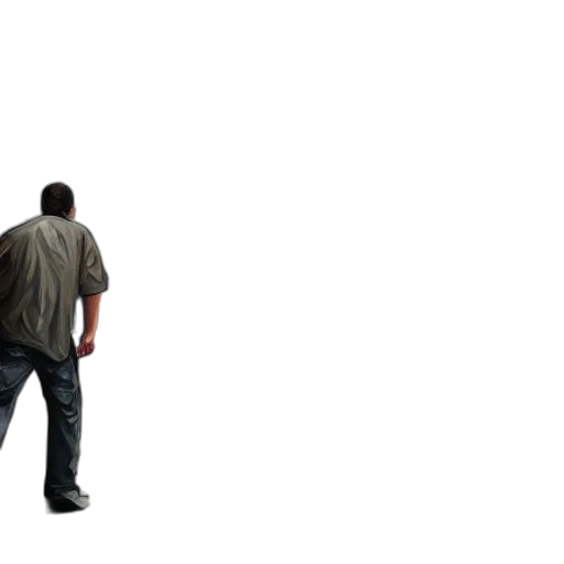 jacket, weapon, robot, staff, 3d render, concept art, photorealistic, pixel art transparent PNG cut-out