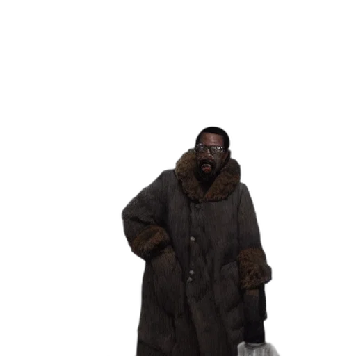 jacket, staff, creature, animal transparent PNG cut-out
