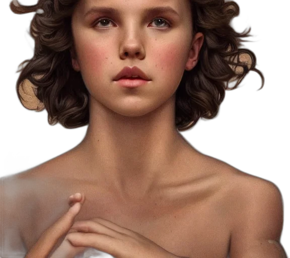 hair, dress, face, jewelry, photorealistic, fantasy art, concept art, oil painting transparent PNG cut-out