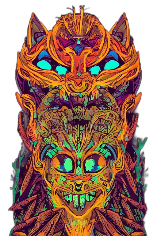 mask, face, creature, crown transparent PNG cut-out