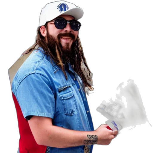 staff, hat, jacket, hair, concept art, photorealistic, postal, mail transparent PNG cut-out