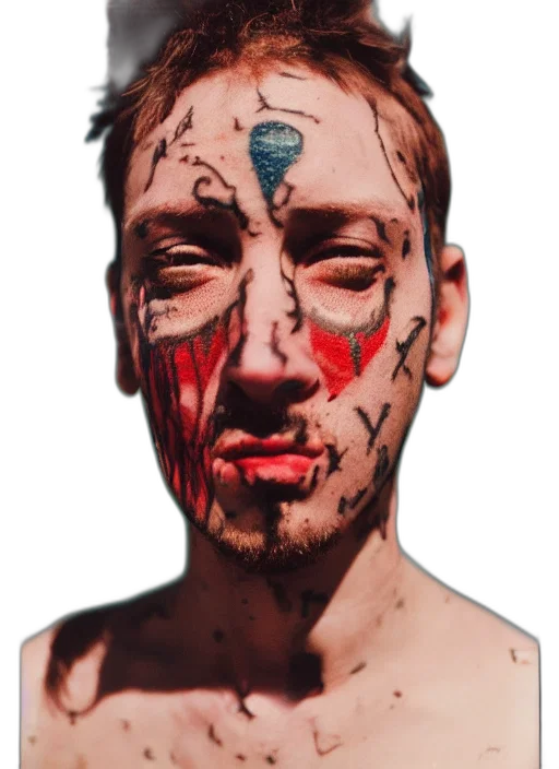 face, mask, creature, animal, concept art, photorealistic, watercolor, cyberpunk transparent PNG cut-out