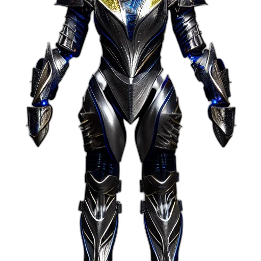 robot, concept art, 3d render, fantasy art, cyberpunk, blue, photography, hyper transparent PNG cut-out