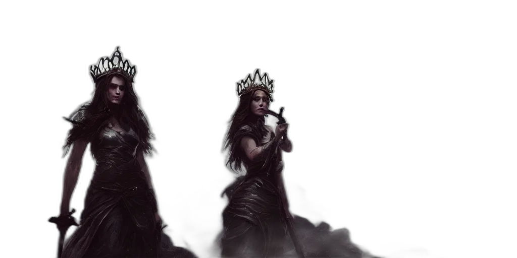 crown, fantasy art, concept art, comic book art, photorealistic, dark, epic, portrait transparent PNG cut-out